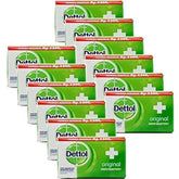 Dettol Original Antibacterial Soap Bar in packaging promotes everyday hygiene.