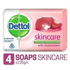 Dettol skincare soap used for hands washing and hygiene.