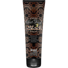 Devoted Creations Fast Track 2 Black bottle label, features Dark Tan Quad Maximizer