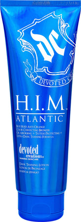 Devoted Creations HIM Atlantic: botella azul para un bronceado intenso y uniforme