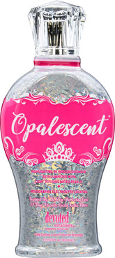 Devoted Creations Opalescent Tanning Lotion bottle showcases luminous glow for smoother color
