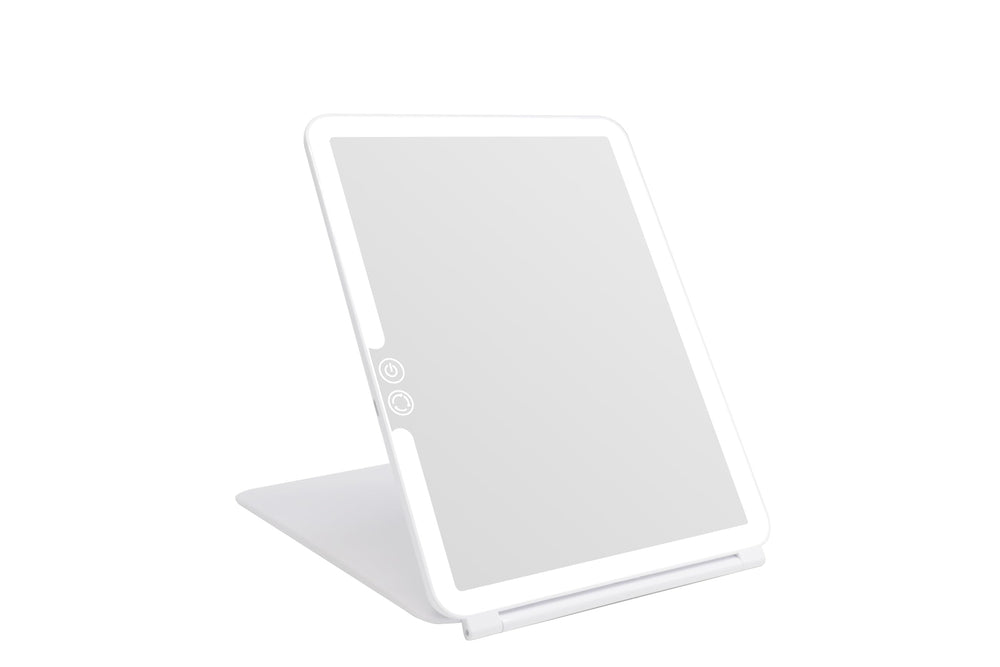 deweisn folding lighted makeup mirror with 72 LEDs for bright, even makeup.