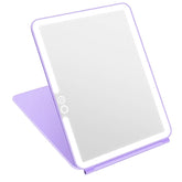 deweisn folding lighted makeup mirror 72 LEDs brightens dim spaces for precise makeup.
