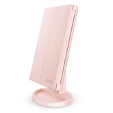deweisn tabletop tri-fold lighted vanity mirror with 21 LEDs for crisp makeup visibility
