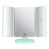 deweisn tri-fold mirror with 21 LEDs for bright, even makeup lighting