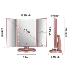 deweisn vanity mirror 3x-2x-1x magnification for detailed grooming