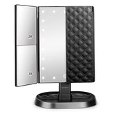 Deweisn trifold vanity mirror with 21 LEDs for natural makeup lighting.