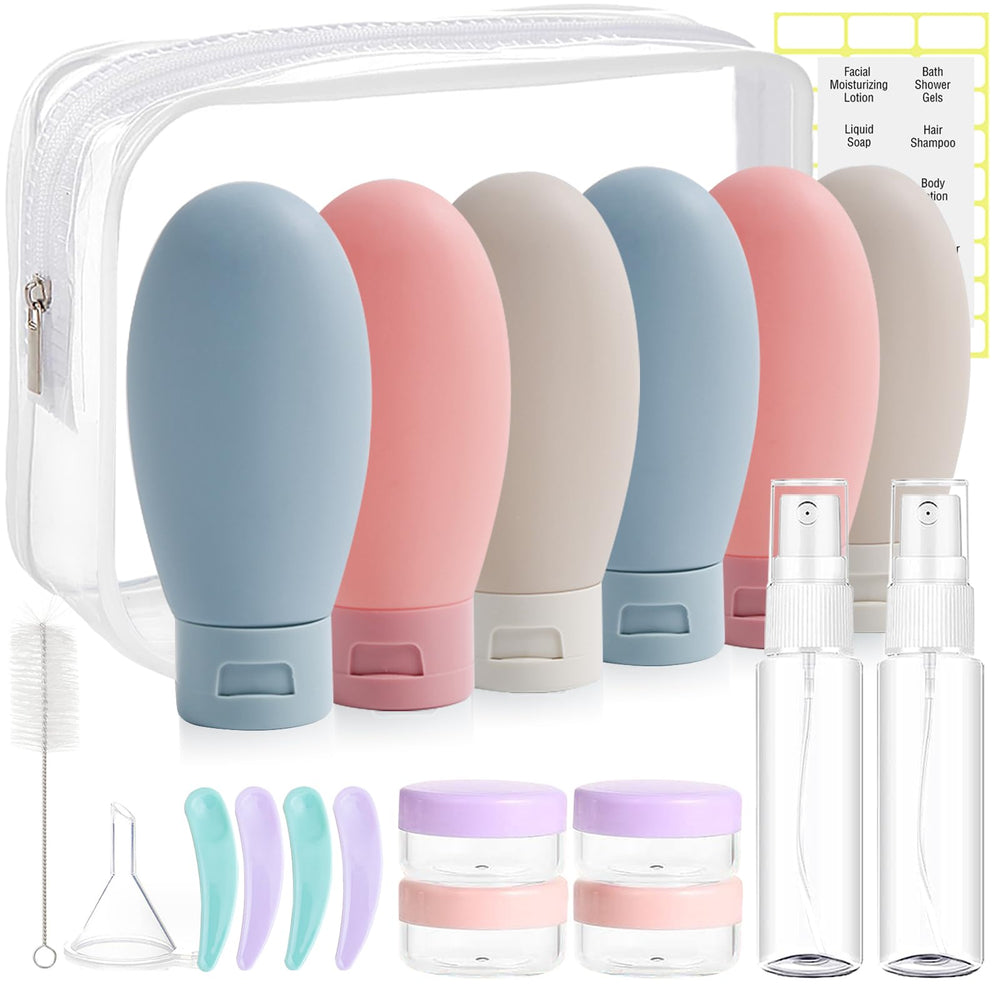 DEWSENSI travel bottles with leak-proof caps secure liquids during flights