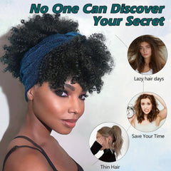 DEYNGS Afro Headband Wig Soft Texture for comfortable wear and tangle resistance.