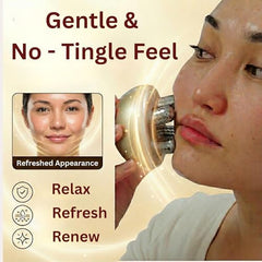 DEZALON microcurrent pads close-up show gentle contact for enhanced serum absorption.