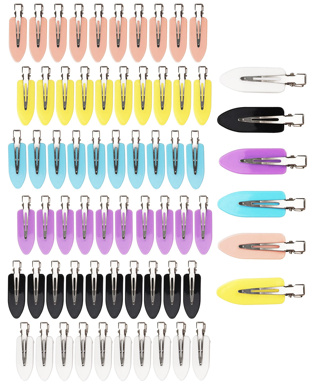 DF DUALFERV No Crease Clips 60-piece set in six colors for easy sectioning