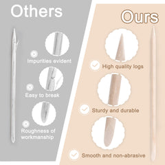 DF DUALFERV skin-safe orange wood sticks minimize irritation during nail care