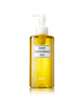 DHC Deep Cleansing Oil bottle for makeup removal and cleansing.
