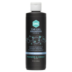 DHS T Gel Shampoo bottle front promoting deep scalp cleansing