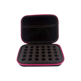 DHXYZZB rose red essential oils carrying case with sturdy hard shell for safe storage.