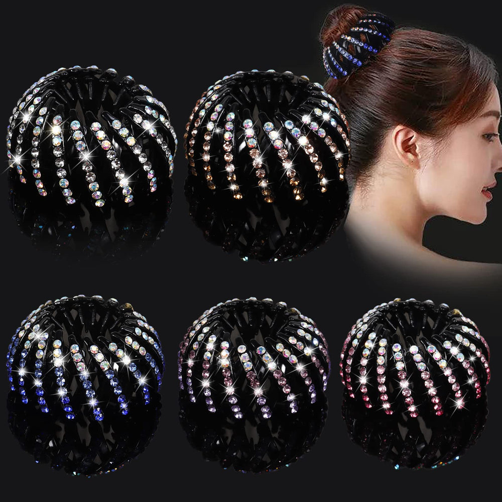 DI QIU REN bird nest clip purple gradient for secure, stylish ponytails.