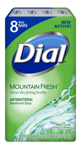 Dial Antibacterial Deodorant Bar Soap mountain-fresh-lather for a refreshing cleanse.