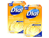 Dial Gold antibacterial soap bar hero with two-pack, offering everyday freshness and deodorant protection.