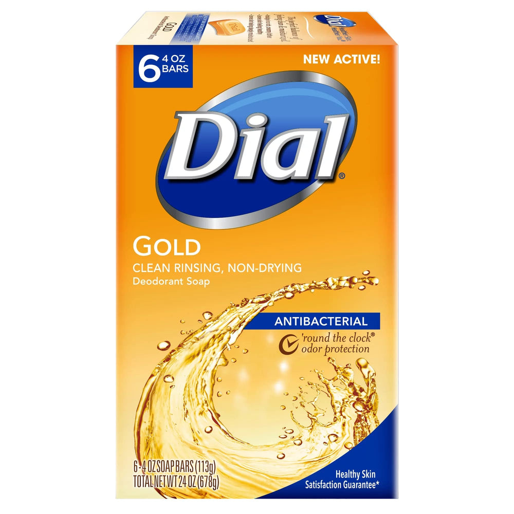 Dial Gold antibacterial soap bar wrapped for freshness and convenience.