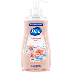 Dial Himalayan Salt hand soap bottle on sink with refreshing scent for everyday use