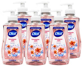 Dial Himalayan Salt Water Lily hand soap pump bottle six-pack ready for sinks