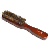 Diane Premium boar-bristle brush left-angled view aiding detangling and smoothing.