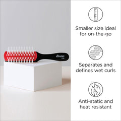 Diane Pro Mini Nylon Pin Styling Brush with heat-resistant pins for safe blow-drying.
