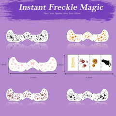 Diesetsr face glitter freckles tattoos bat design pairs with party outfits.