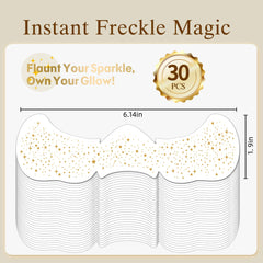 Diesetsr Glitter Freckles closeup gold tattoo shows realistic patch detail for natural sparkle.