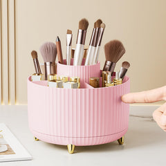 Diesisa 360-rotation makeup brush organizer lets you reach brushes quickly during routines