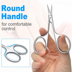 Diesisa curved cuticle scissors stainless steel finish for durable use