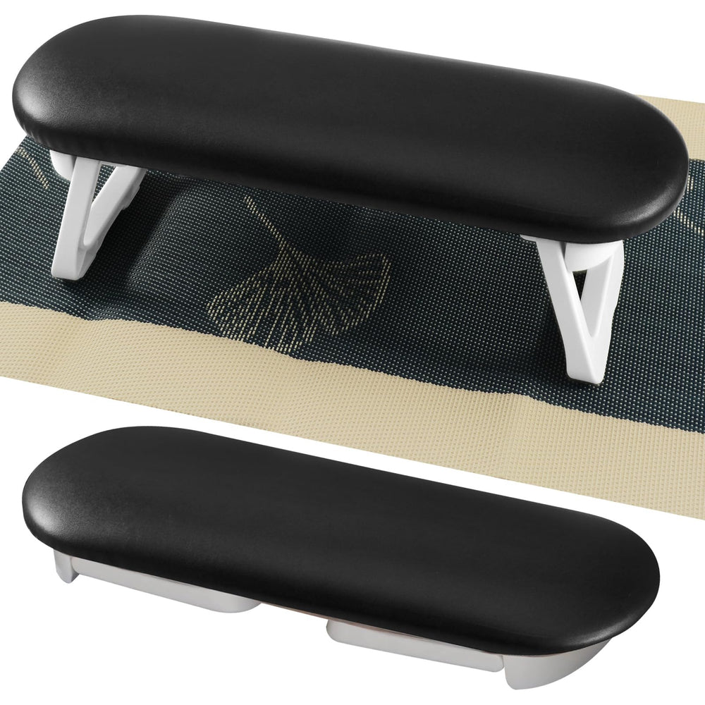 Diesisa nail arm rest folded leather pillow for compact storage in salons.