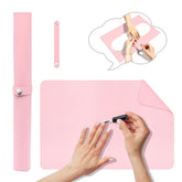 Diesisa Nail Art Table Mat pink foldable design for easy storage and transport