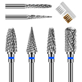 Diesisa nail drill bits set in a box for versatile cuticle and shaping tasks.