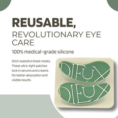 Dieux Forever Eye Mask shows washable, durable silicone material for eco-friendly, long-lasting use