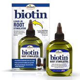 Difeel Biotin Pro-Growth bottle promotes root stimulation for healthier hair.