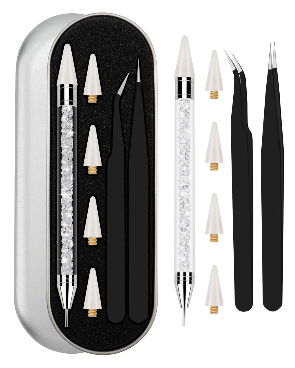 Difenni rhinestone picker applicator for precise nail art placement.