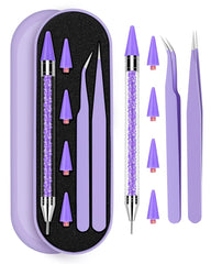 Difenni Rhinestone Picker Set shown in a purple box for precise nail art