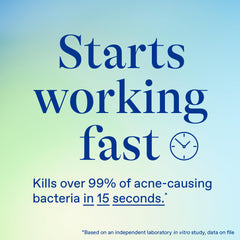 Differin acne cleanser being massaged into skin for cleansing action.