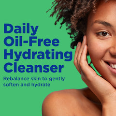 Differin cleanser foaming-lather on hand highlights gentle cleansing.