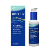 Differin Face Moisturizer bottle shows lightweight hydration for daily use.