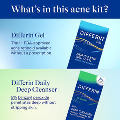 Differin gel adapalene 0.1% tube close-up highlighting consistent routine use.