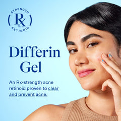 Differin Gel being applied to the face via tube dispense.
