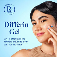 Differin Gel texture close-up reveals a smooth, water-based formula gentle on sensitive skin.
