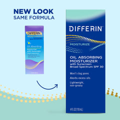 Close-up of Differin moisturizer texture showing surface oil absorption for matte finish.