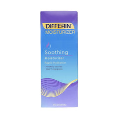 Differin Soothing Moisturizer bottle for the face with 48-hour hydration.