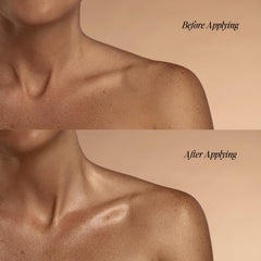 DIME Beauty Glaze after shower application on skin for smooth glow.