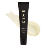 DIME Beauty Lip Balm jar texture closeup shows rich hydration.