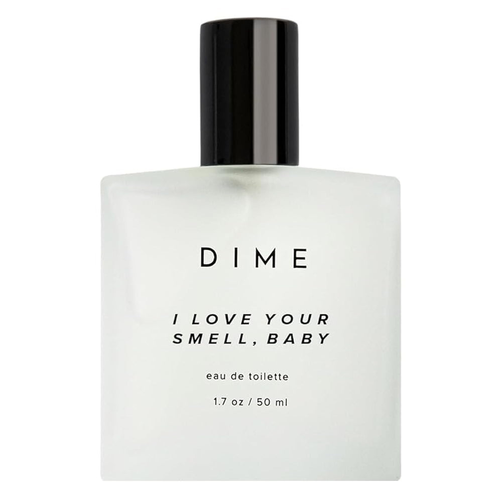 DIME Beauty I Love Your Smell Baby bottle with fruity floral profile for everyday wear.