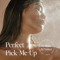 DIME Beauty Thirsty Face Mist application-area on face demonstrates quick hydration and refresh.